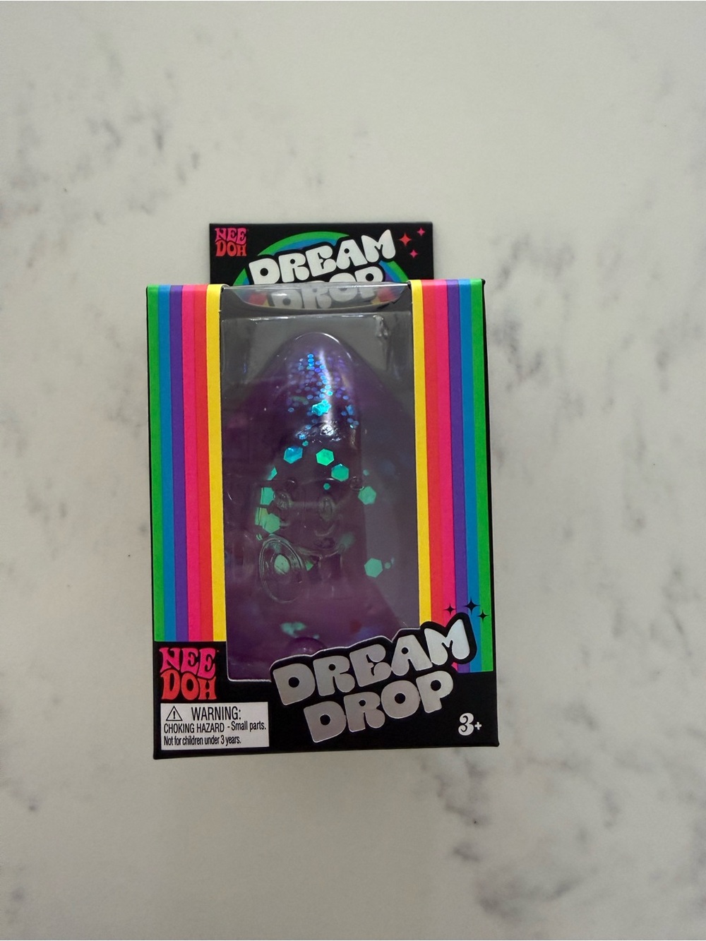 NeeDoh Dream Drop Purple Glitter